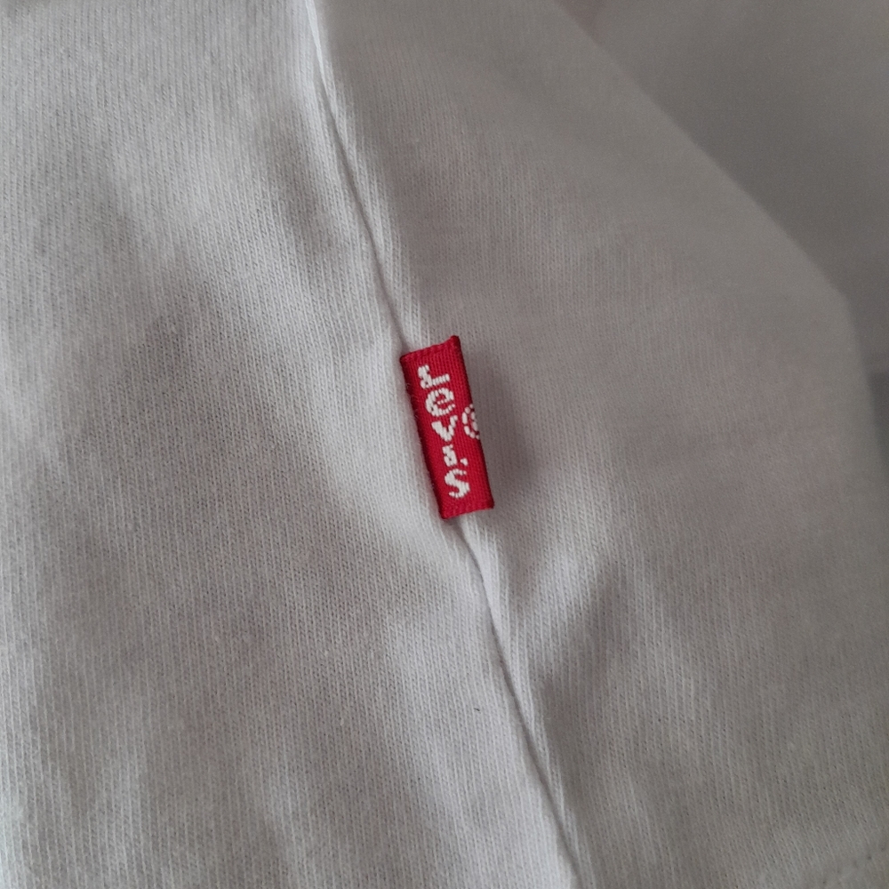 Levi’s Cropped Graphic Jordie T-Shirt Plus Size White Orange 1X - Picture 8 of 11